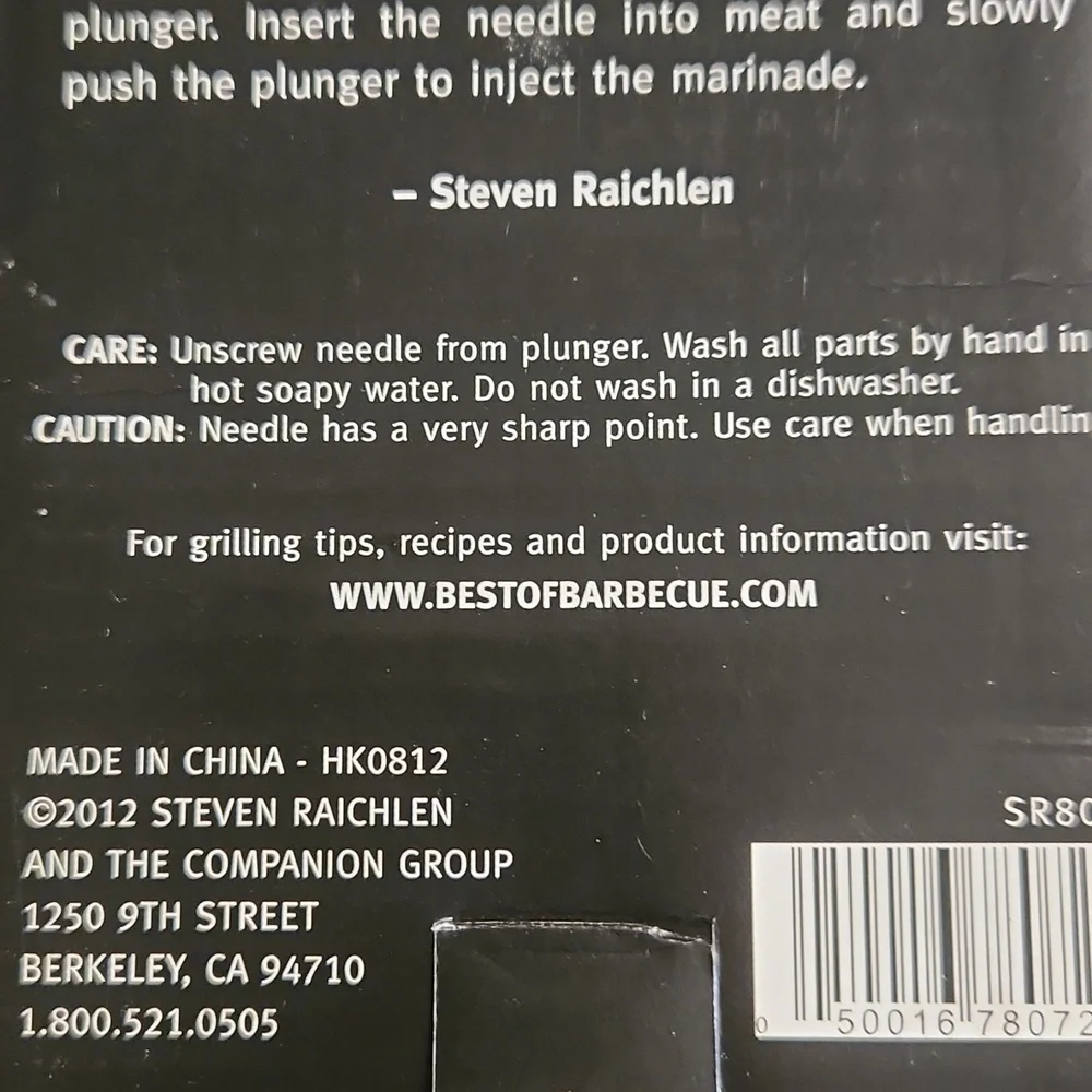 🚦3for$15🚦SR Best Of Barbecue - Marinade Injector
